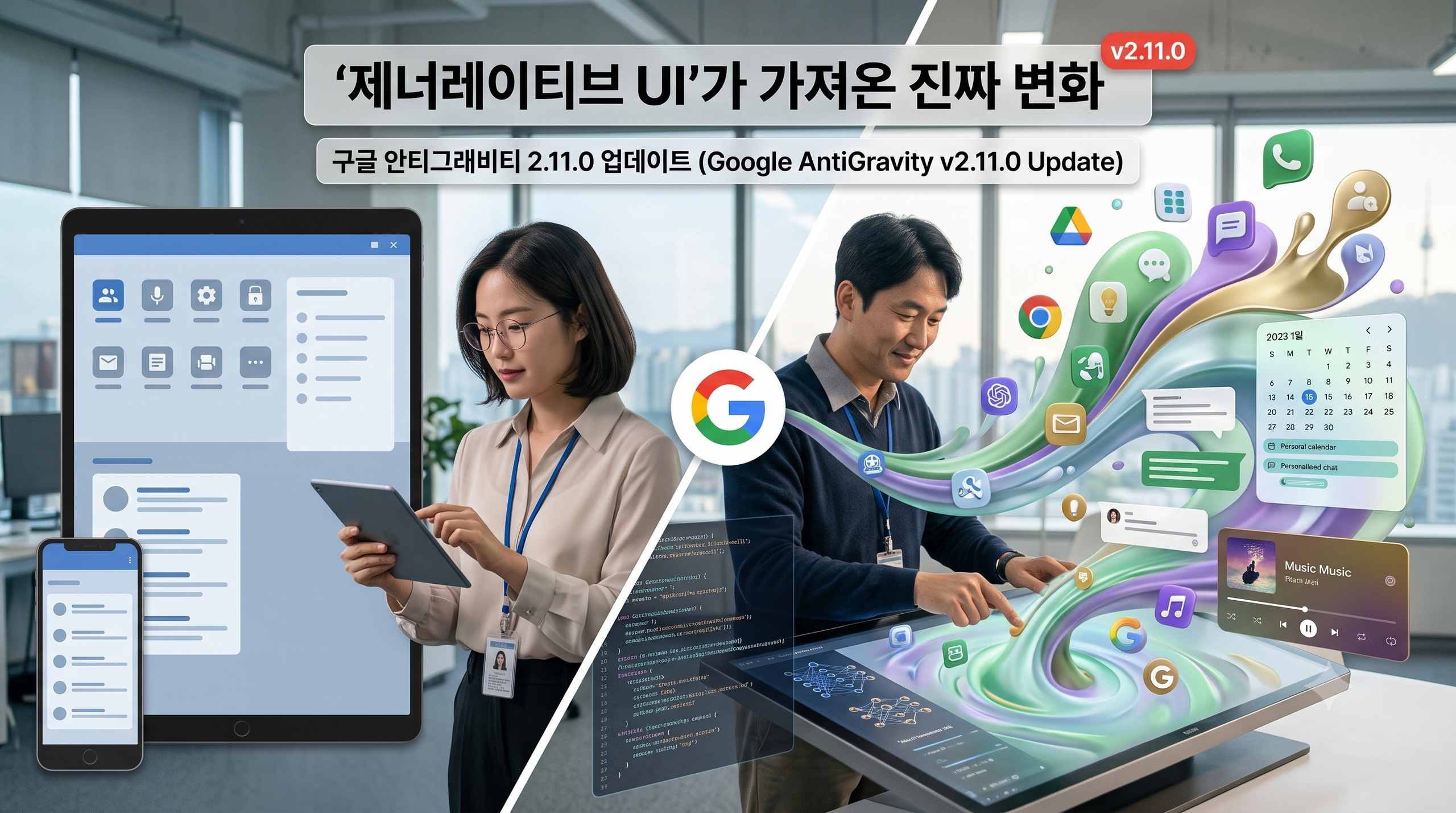 구글 안티그래비티 2.11.0 업데이트, "제너레이티브 UI"가 가져온 진짜 변화