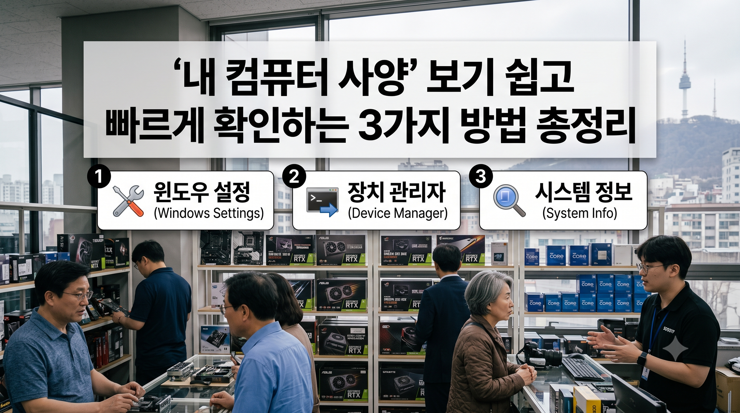 내 컴퓨터 사양 보기 쉽고 빠르게 확인하는 3가지 방법 총정리